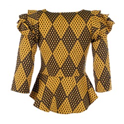 Женская блузка с баской 249518 размер 38, 40, 42, 44