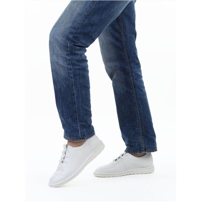 03-XKL23-038 WHITE Полуботинки женские (натуральная кожа)