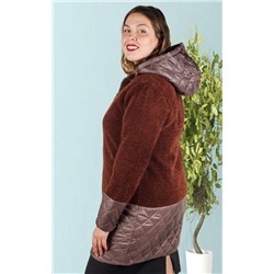 Пальто женское комбинированное 252108, размер 50-60