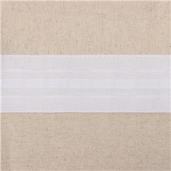 Шторы для кухни Этель ECO, цвет молочный, 130 +/-6 х180 см - 2 шт, подхваты - 2 шт, 70% хл, 30% лён