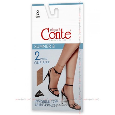 Summer 8 Socks, 2 PairsConte