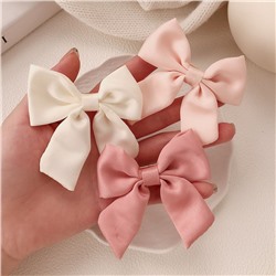 Заколка атласный бантик на зажиме