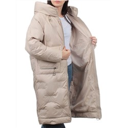 305 BEIGE Пальто зимнее стеганое женское (200 гр. холлофайбер)