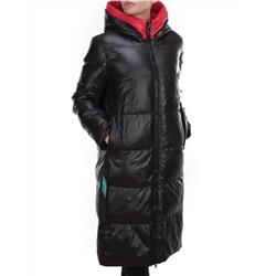 2239 BLACK Пальто женское зимнее AKIDSEFRS (200 гр. холлофайбера)