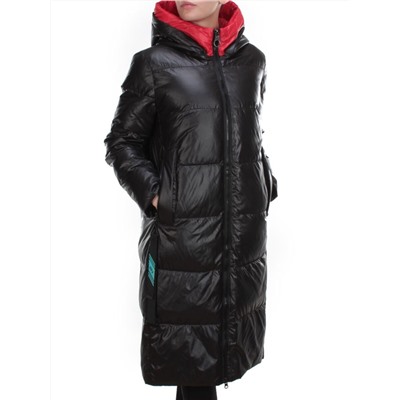 2239 BLACK Пальто женское зимнее AKIDSEFRS (200 гр. холлофайбера)