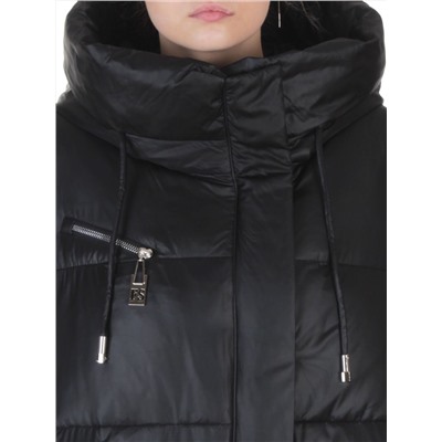 8310 BLACK Пальто зимнее женское (200 гр. холлофайбер)