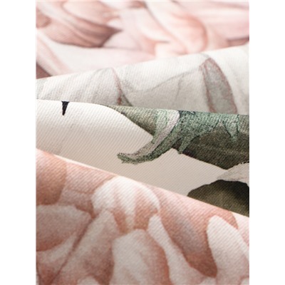 Набор салфеток с декоративными кольцами «Этель. Пионы» 40×40 см - 2 шт., 100% хлопок, саржа 190 г/м²