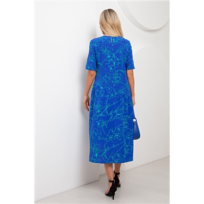 Длинное свободное платье с принтом Эвон №2