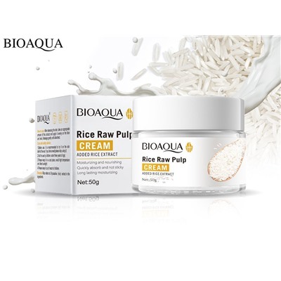 Осветляющий крем для лица с экстрактом риса Bioaqua Rice Raw Pulp Cream 50 gКосметика уходовая для лица и тела от ведущих мировых производителей по оптовым ценам в интернет магазине ooptom.ru.