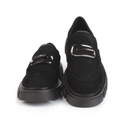 03-C1821-2 BLACK Лоферы женские (натуральная замша)