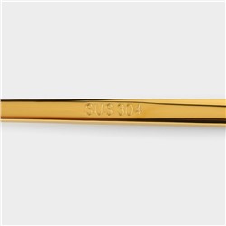 Набор чайных ложек Magistro Desire, длина 13.5 см, 6 шт., нержавеющая сталь, золотистый