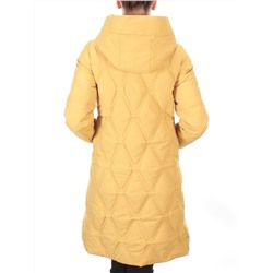 2158 MUSTARD Пальто зимнее облегченное  женское YINGPENG (150 гр. холлофайбер)