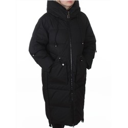 6615 BLACK Пальто зимнее женское (200 гр. холлофайбер)