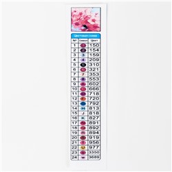 Алмазная вышивка полное заполнение «Цветы Вишни», на раме, 40×50 см