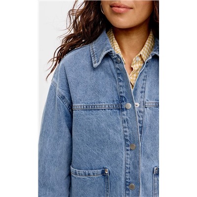 Куртка джинс F612-1259 middle blue