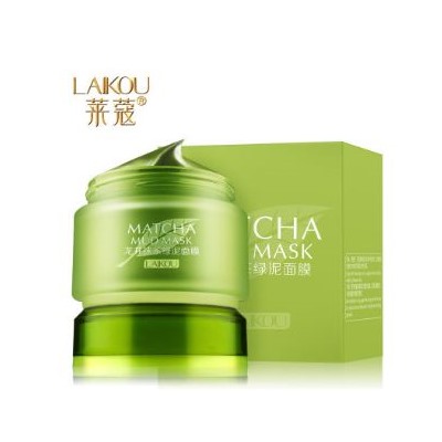 LAIKOU Маска для лица с чаем матча и зеленой глиной, 85 г, 12 шт/уп