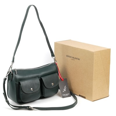 Женская кожаная сумка Sergio Valentini SV-SZ7320 Д.Грин
