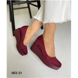 Nalisha B863-31-МП/Z Туфли бордо иск велюр