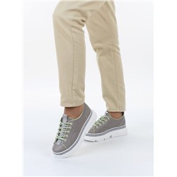 03-M27-25 GRAY Полуботинки женские (натуральная кожа)