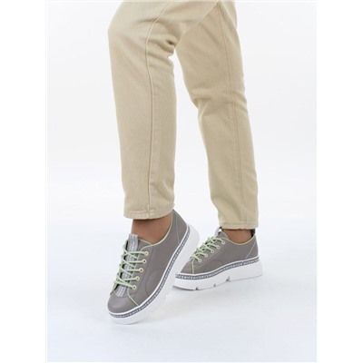 03-M27-25 GRAY Полуботинки женские (натуральная кожа)