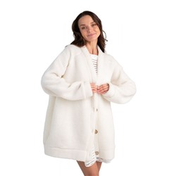 Кардиган ДЛИННЫЙ  ТЕДДИ цвет Ваниль