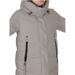 A73 GRAY/BEIGE Пальто зимнее женское (200 гр. холлофайбер)