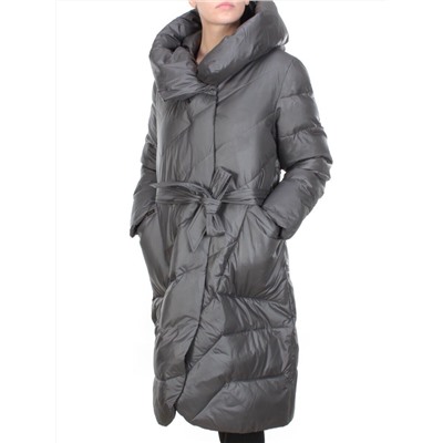 2237 DARK GRAY Пальто женское зимнее AKIDSEFRS (200 гр. холлофайбера)