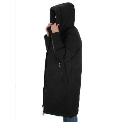 2392 BLACK Пальто зимнее женское (200 гр. холлофайбер)