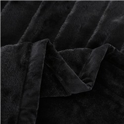 Плед пушистый Lusnug теплый мягкий Черный 2019-C13 200x220