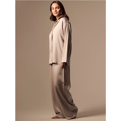 Пижама женская (рубашка, брюки) SL HOME Tensel Home, серая