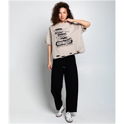 Футболка #КТ1652 (2), бежево-серый