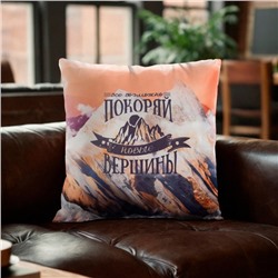 Подушка декоративная «Этель. Покоряй вершины», 40×40 см, велюр