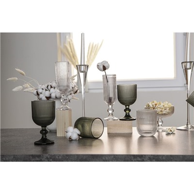 Бокал для шампанского Magistro «Грани», 150 мл, 5.5×18.5 см, стекло, графит