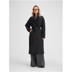 Плащ утепленный черный