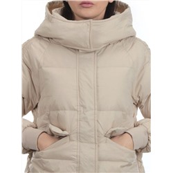 3064 BEIGE Пуховик зимний женский (80% пух, 20% перо)