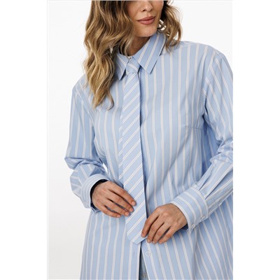 Галстук EOLA 0062 голубой_полоска