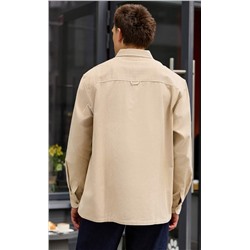 Рубашка вельвет F221-0470 l.beige