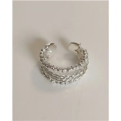 Кольцо с белым серебрением