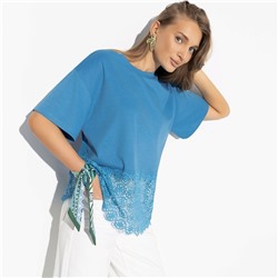 Футболка оформленная кружевом, Знак принцессы (нью)