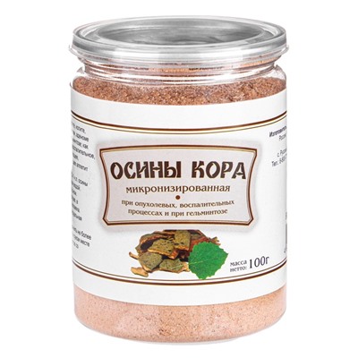 Осины кора микронизированная, 100 г