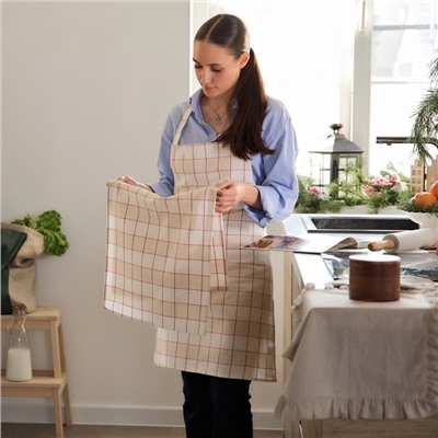 Набор кухонный «Этель» Bright cage: фартук 60×70 см, прихватка 19×19 см, полотенце 40×73 см