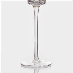 Бокал для шампанского Magistro «Жемчуг», 180 мл, 5.5×26 см, с золотой отводкой, стекло, прозрачный