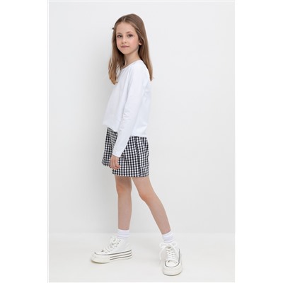 Шорты серая клетка на белом к521 Crockid