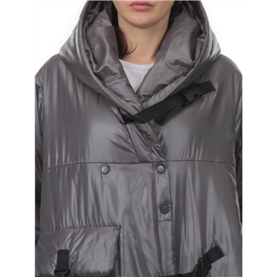 BM220 DK.GRAY Пальто зимнее облегченное женское (120 гр. холлофайбер)