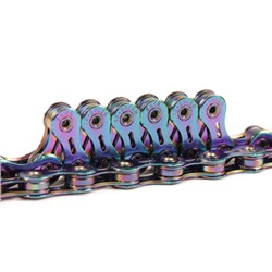 Велосипедная цепь SUMC 12 speed SX12SL RAINBOW 1/2"x11/128" 126L суперлайт 244 г (SHIMANO M9100 / KMC DLXC12) ГОСТ 30442-97 ISO 9633 /уп 25/