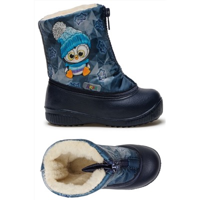 Сноубутсы Дюна 566/01 син/пингвин