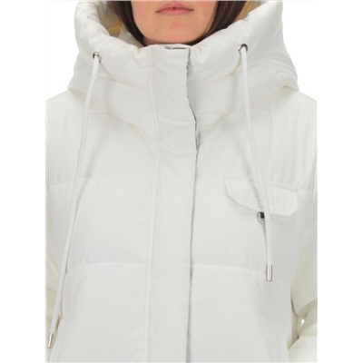 2208 WHITE Пальто зимнее женское Flance Rose (200 гр. холлофайбер)