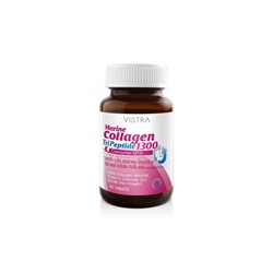 Морской Коллаген и Коэнзим Q10 омолаживающие капсулы от VISTRA Marine Collagen TriPeptide 1300 & Coenzyme Q10 30 Капсул
