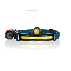 Фонарь налобный спортивный COMIRON O'HEAD корпус ABS, IPX5 свет COB 400lm аккум 18650 3.7V 2000 mAh, USB Type-C; индикатор КРАСНЫЙ ава /уп 50/100/