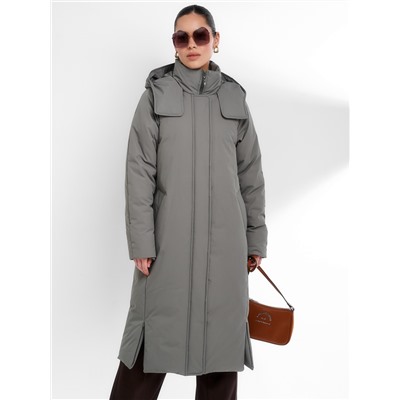 Пуховик женский хаки